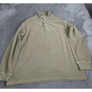 The Territory Ahead Henley Sweater Men's Size XL Beige